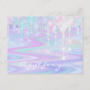 Cadeaubonnen Holograaf Unicorn Logo Beauty Briefkaart