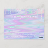 Cadeaubonnen Holograaf Unicorn Logo Beauty Briefkaart (Achterkant)