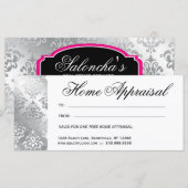 Cadeaubonnen Home Appraisal Real Estate Silver (Voorkant / Achterkant)