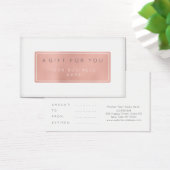 Cadeaubonnen Kaart Gepersonaliseerd Roze Rose Gold (Bureau)