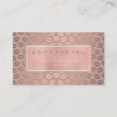 Cadeaubonnen Kaart Gepersonaliseerd Roze Rose Gold Kortingskaartje (Voorkant)