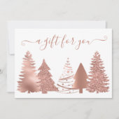 Cadeaubonnen kerstbomen Roos Gold (Voorkant)