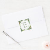 Cadeaubonnen Kerstmis Vierkante Sticker (Envelop)