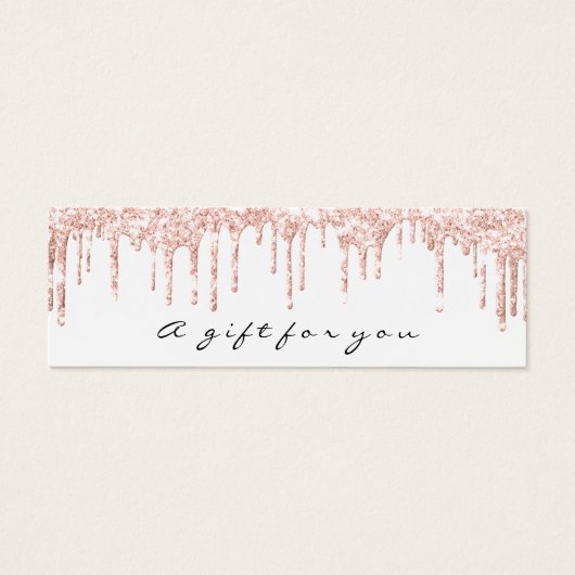 Cadeaubonnen laden weinig witte makreel klein mini visitekaartjes (Voorkant)