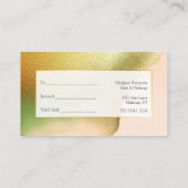 Cadeaubonnen make-up en haarchartreuse Nieuw Klantenkaartje (Achterkant)