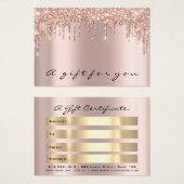 Cadeaubonnen maken een compacte goudmakreel visitekaartje (Voorkant /achterkant)