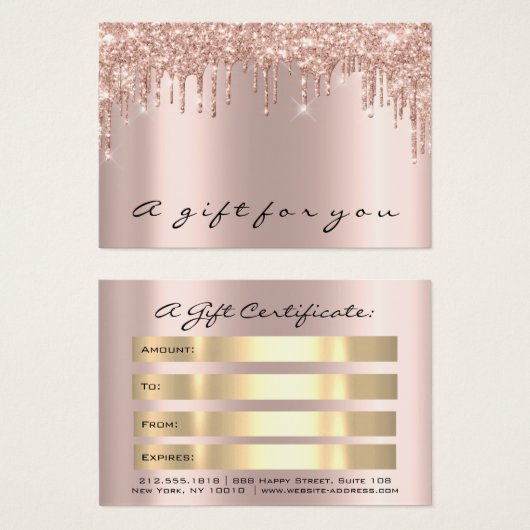 Cadeaubonnen maken een compacte goudmakreel visitekaartje (Voorkant /achterkant)