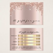 Cadeaubonnen maken gouden Roos zichtbaar Visitekaartje (Voorkant /achterkant)