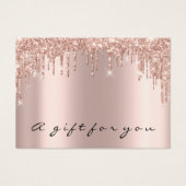 Cadeaubonnen maken gouden Roos zichtbaar Visitekaartje (Voorkant)