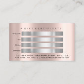 Cadeaubonnen maken Rozen met eyelash drift Visitekaartje (Achterkant)