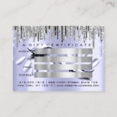 Cadeaubonnen met certificaat Haarlijst Nail Silver (Achterkant)