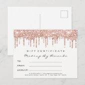 Cadeaubonnen met certificaatstreepjes Verlengingsc Briefkaart (Voorkant / Achterkant)