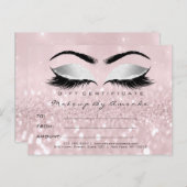 Cadeaubonnen met certificaatstreepjes Verlengingsc Briefkaart (Voorkant / Achterkant)