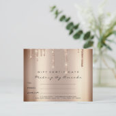 Cadeaubonnen met certificaatstreepjes Verlengingsc Briefkaart (Staand voorkant)