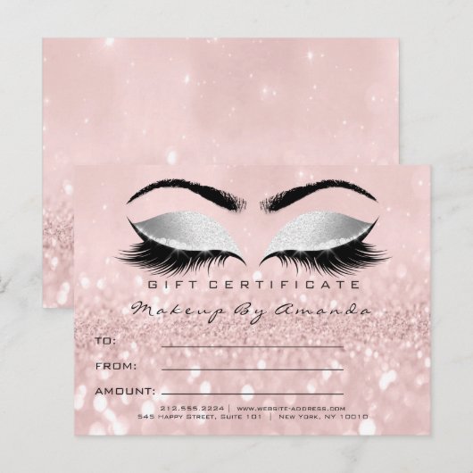 Cadeaubonnen met certificaatstreepjes Verlengingsc Briefkaart (Voorkant / Achterkant)