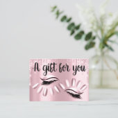 Cadeaubonnen met hitlijstlijst - nagels zilverroze visitekaartje (Staand voorkant)