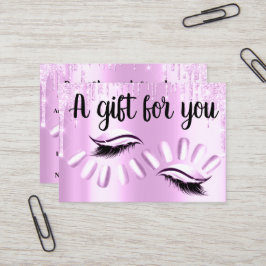Cadeaubonnen met wieltjes Stijllijst Nails roze sc Visitekaartje