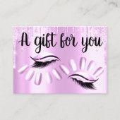 Cadeaubonnen met wieltjes Stijllijst Nails roze sc Visitekaartje (Voorkant)