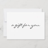 Cadeaubonnen minimalistisch notitiekaartje (Achterkant)