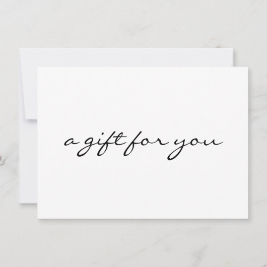 Cadeaubonnen minimalistisch notitiekaartje (Achterkant)