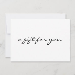 Cadeaubonnen minimalistisch notitiekaartje