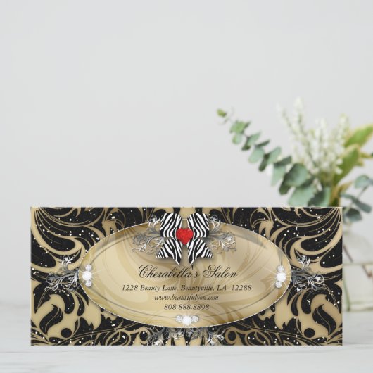 Cadeaubonnen Mode Salon Jewelry Zebra Bow (Staand voorkant)