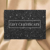 Cadeaubonnen Modern Black Glitter Salon Spa