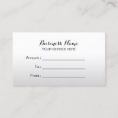 Cadeaubonnen Modern Black Ribbon Luxury Quilt Kortingskaartje (Achterkant)