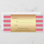 Cadeaubonnen | Modern Coral Grey Beauty Salon (Achterkant)