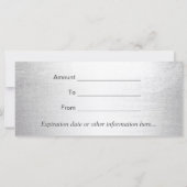 Cadeaubonnen Modern Gold Silver Beauty Salon (Achterkant)