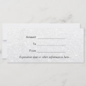 Cadeaubonnen | Modern Silver Glitter Salon (Achterkant)