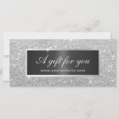 Cadeaubonnen | Modern Silver Glitter Salon (Voorkant)