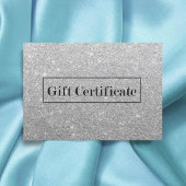 Cadeaubonnen Modern Silver Glitter Salon Spa