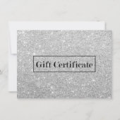 Cadeaubonnen Modern Silver Glitter Salon Spa (Voorkant)