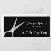 Cadeaubonnen Modern Silver Scissor Hair Salon (Voorkant / Achterkant)