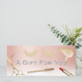 Cadeaubonnen Moderne Roos Gold Beauty Salon (Staand voorkant)
