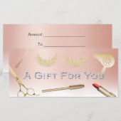 Cadeaubonnen Moderne Roos Gold Beauty Salon (Voorkant / Achterkant)