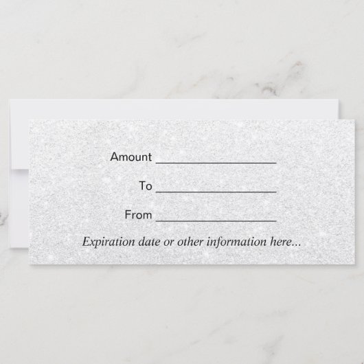 Cadeaubonnen | Navy Blue en Silver Glitter (Achterkant)