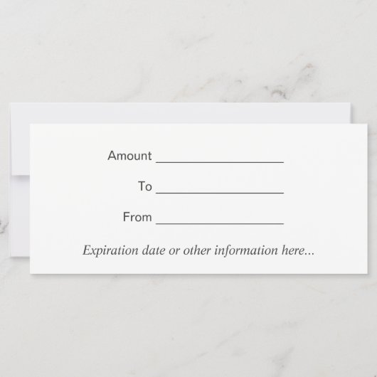 Cadeaubonnen Navy Silver Scissor Hair Salon (Achterkant)