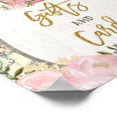 Cadeaubonnen Reis Kaart Bruidsdouche Oude Pioenroo Poster (Hoek)