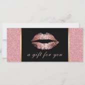 Cadeaubonnen | Roos Glitter Lips Salon (Voorkant)