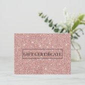 Cadeaubonnen Roos Gold Glitter Salon Spa (Staand voorkant)