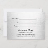 Cadeaubonnen Roos Gold Glitter Salon Spa (Achterkant)