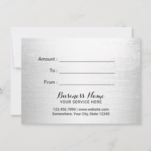 Cadeaubonnen Roos Gold Glitter Salon Spa (Achterkant)