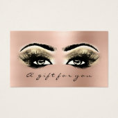 Cadeaubonnen Roos Gold Lashes Makeup Visitekaartje (Voorkant)