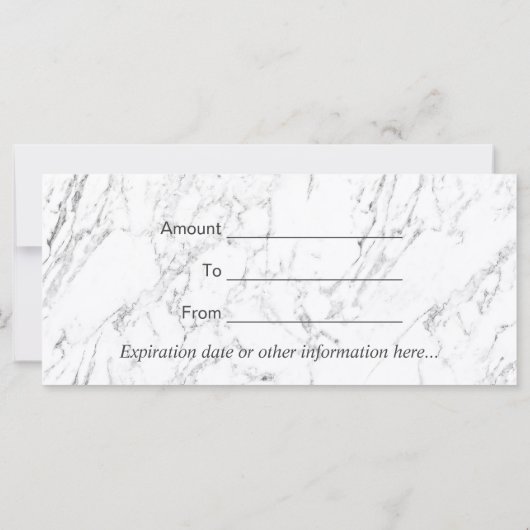 Cadeaubonnen | Roos Gold Lips Moderne marmer (Achterkant)