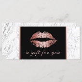 Cadeaubonnen | Roos Gold Lips Moderne marmer (Voorkant / Achterkant)