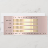 Cadeaubonnen Roos Gold Makeup Hair Nails Lash Kaart (Achterkant)