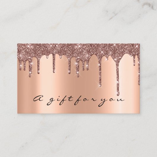 Cadeaubonnen Roos Gold Metallic Elegant Drivers Visitekaartje (Voorkant)