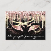 Cadeaubonnen Roos Gold Scissors Visitekaartje (Voorkant)